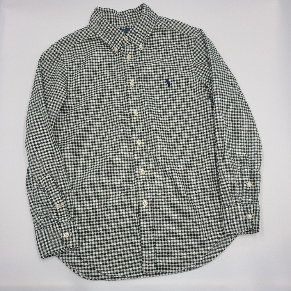 Ralph Lauren boys' gingham oxford shirt size M - Picture 1 of 4